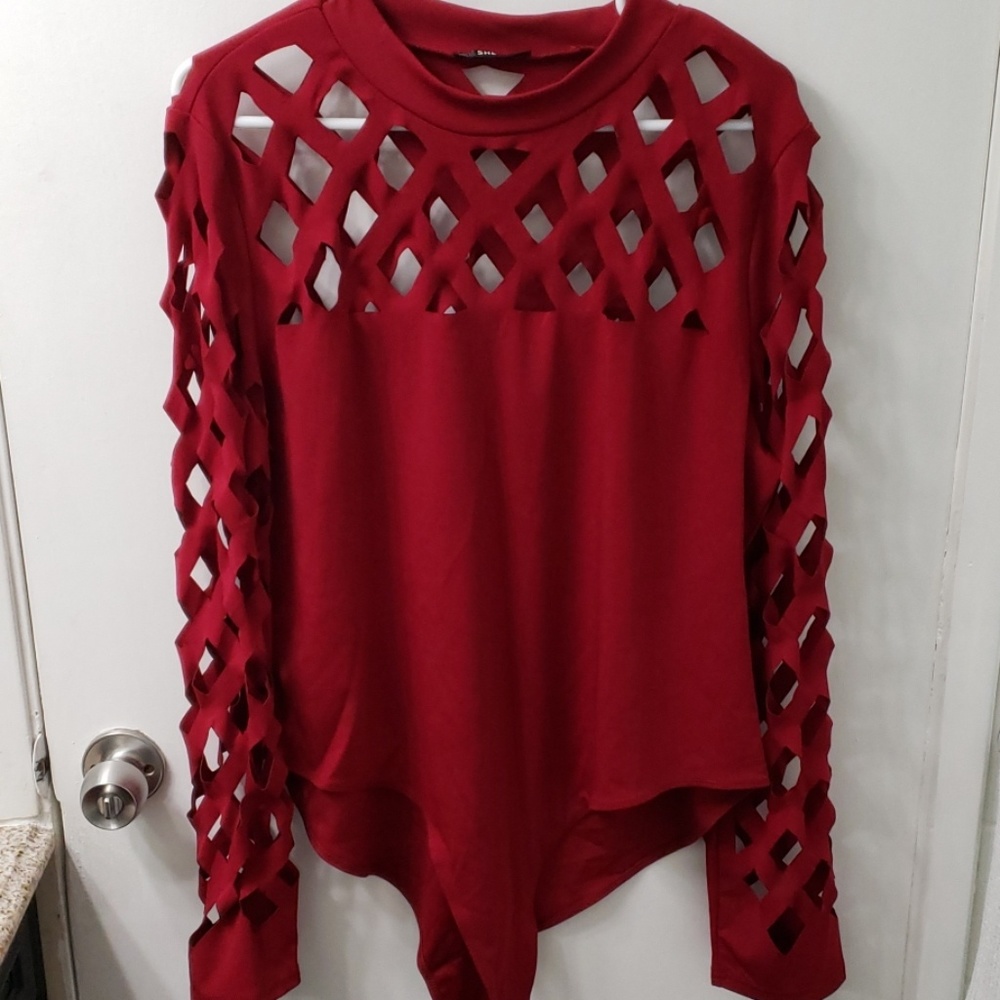 red/dark red bodysuit never worn